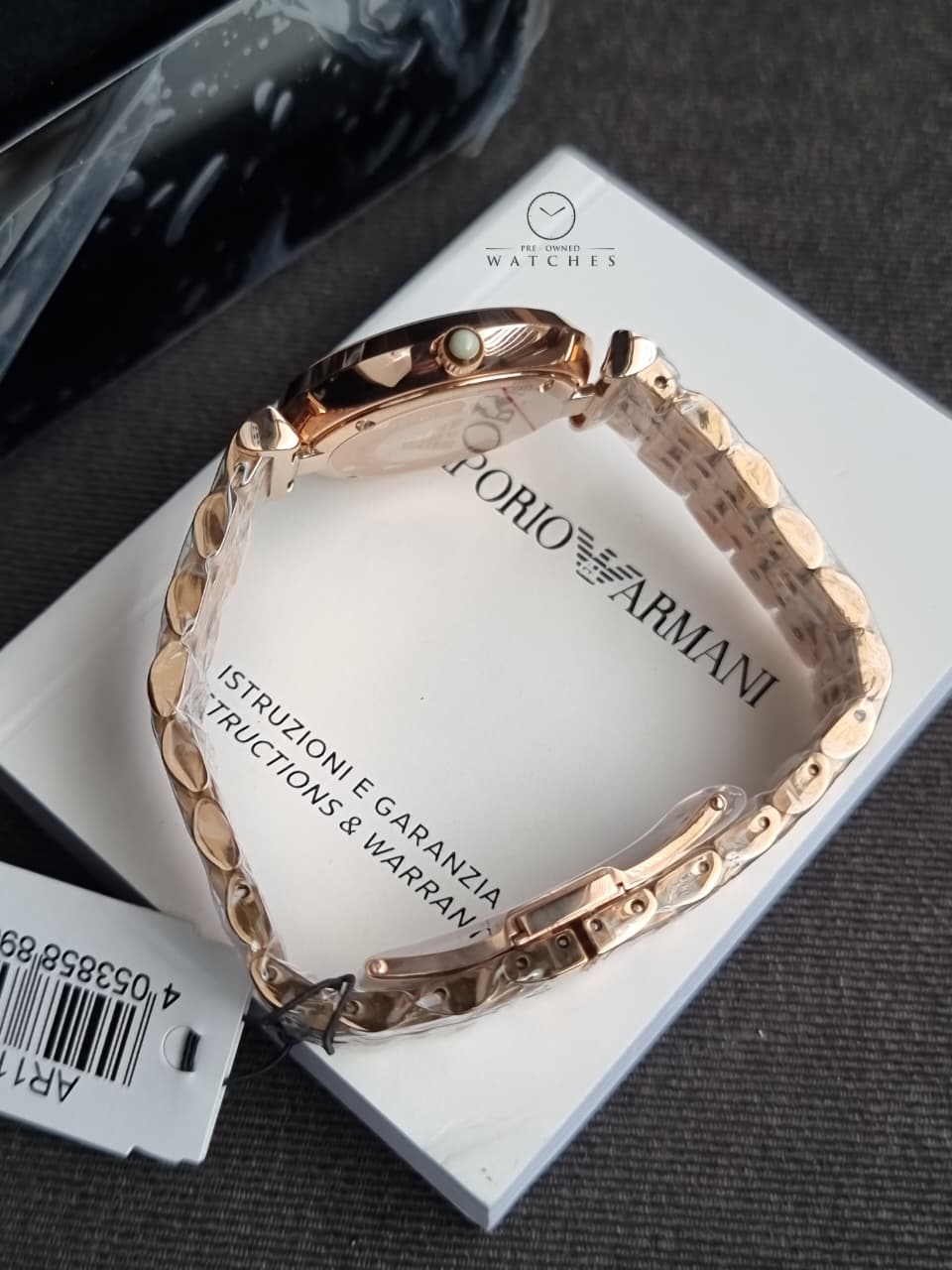 Emporio Armani Women’s Analog Stainless Steel Rose Gold Dial 32mm Watch AR11059