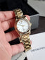 Emporio Armani Gold Stainless Steel White Dial Quartz Watch for Ladies - AR11657
