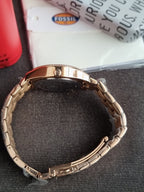 FOSSIL Scarlette Crystal Rose Dial Ladies Watch ES4318