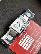 Cartier Tank Solo XL Automatic Silver Dial Stainless Steel Men's Watch W5200028