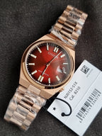 Citizen Tsuyosa Automatic Red Dial Rose Gold Stainless Steel Men's Watch NJ0153-82X