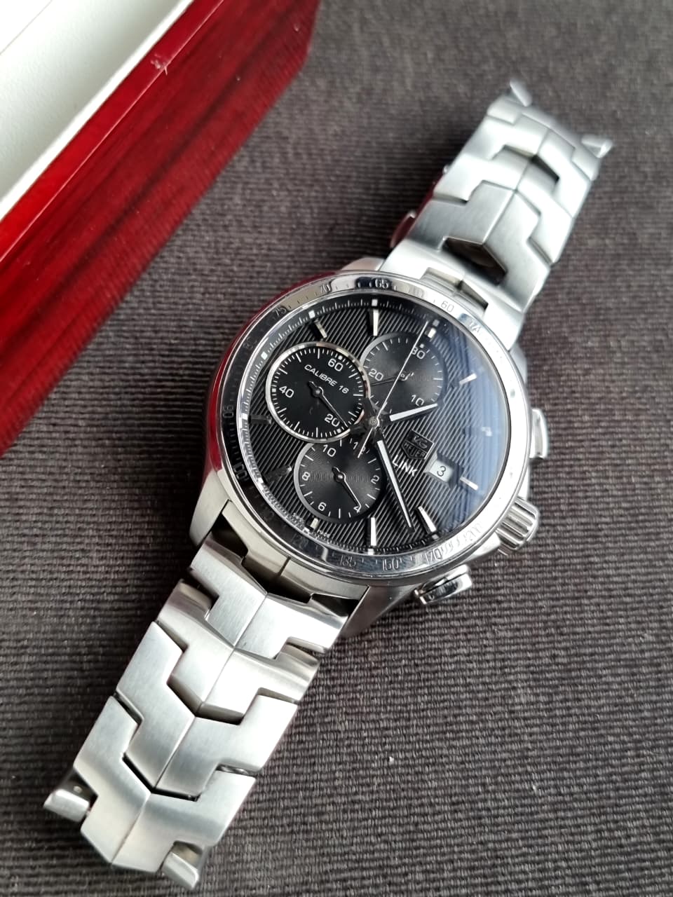 TAG Heuer Link Calibre 16 Automatic Chronograph Black Dial Stainless Steel Men's Watch CAT2010.BA0952
