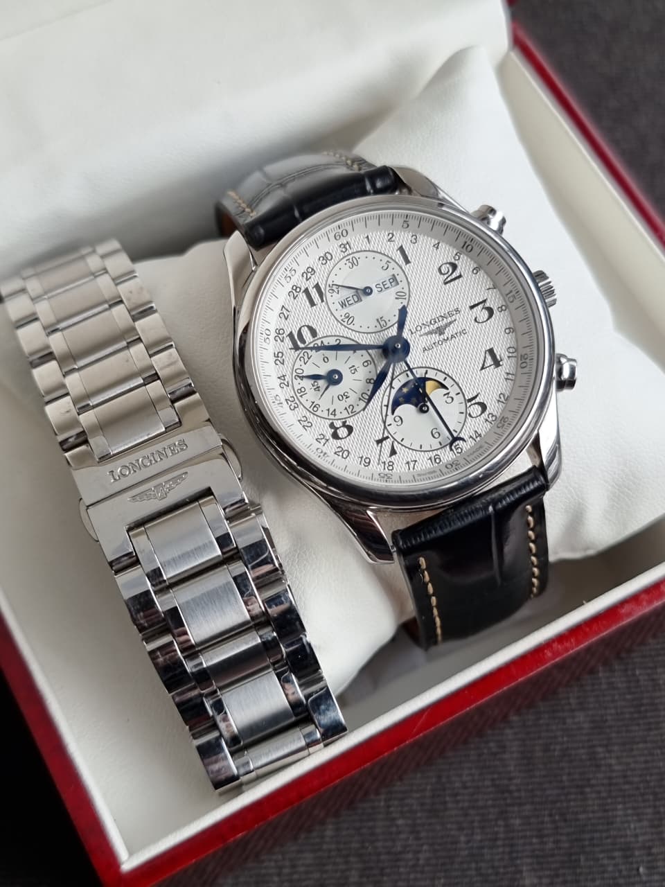 Longines Master Collection 40mm Automatic Chronograph Silver Dial Stainless Steel Men's Watch L26734786