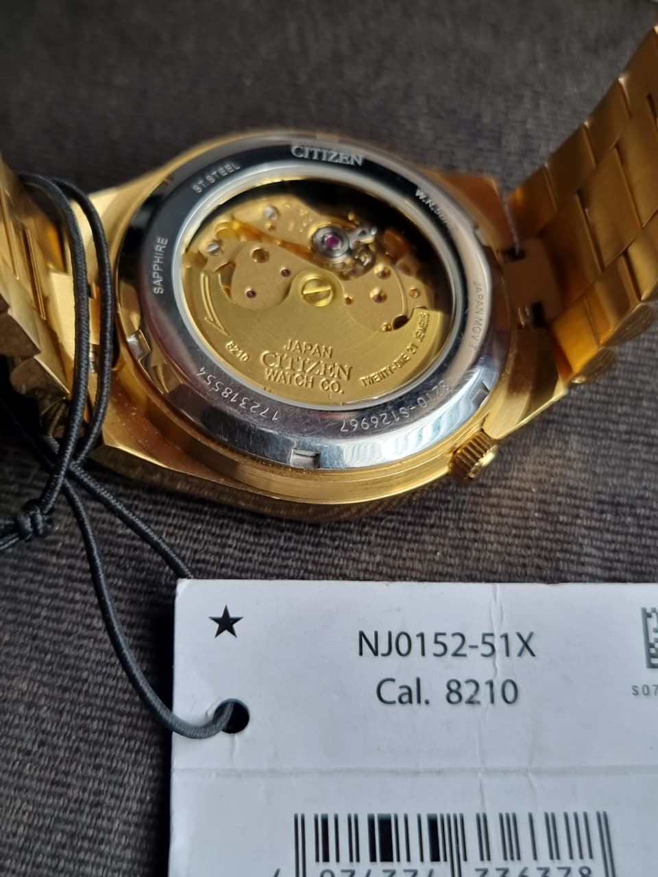 Citizen Tsuyosa 40mm Green Dial Gold Tone Stainless Steel Automatic Men's Watch NJ0152-51X