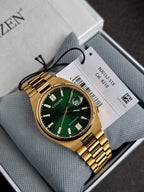 Citizen Tsuyosa 40mm Green Dial Gold Tone Stainless Steel Automatic Men's Watch NJ0152-51X