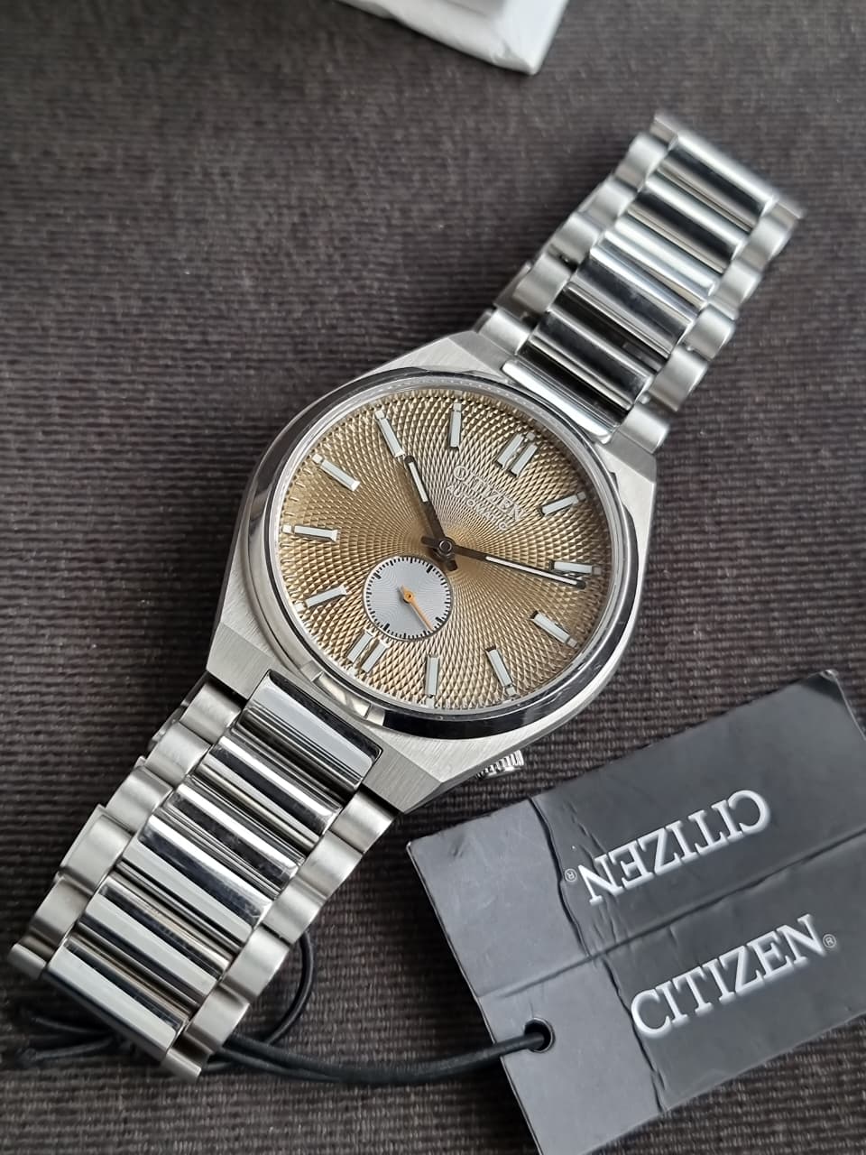 Citizen Silver Stainless Steel Green Dial Automatic Watch for Gents - Citizen NK5010-51X