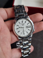 Seiko 5 automatic 36mm Dial White Dial Silver Cain