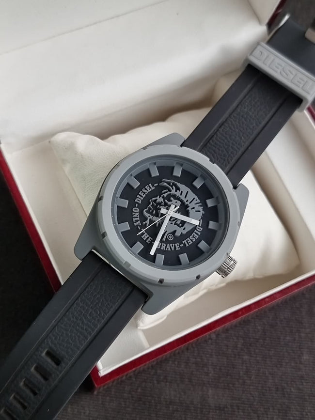 Diesel DZ1624 Only the Brave Rubber Company Exclusive Black/Grey Men’s Watch Hover Image