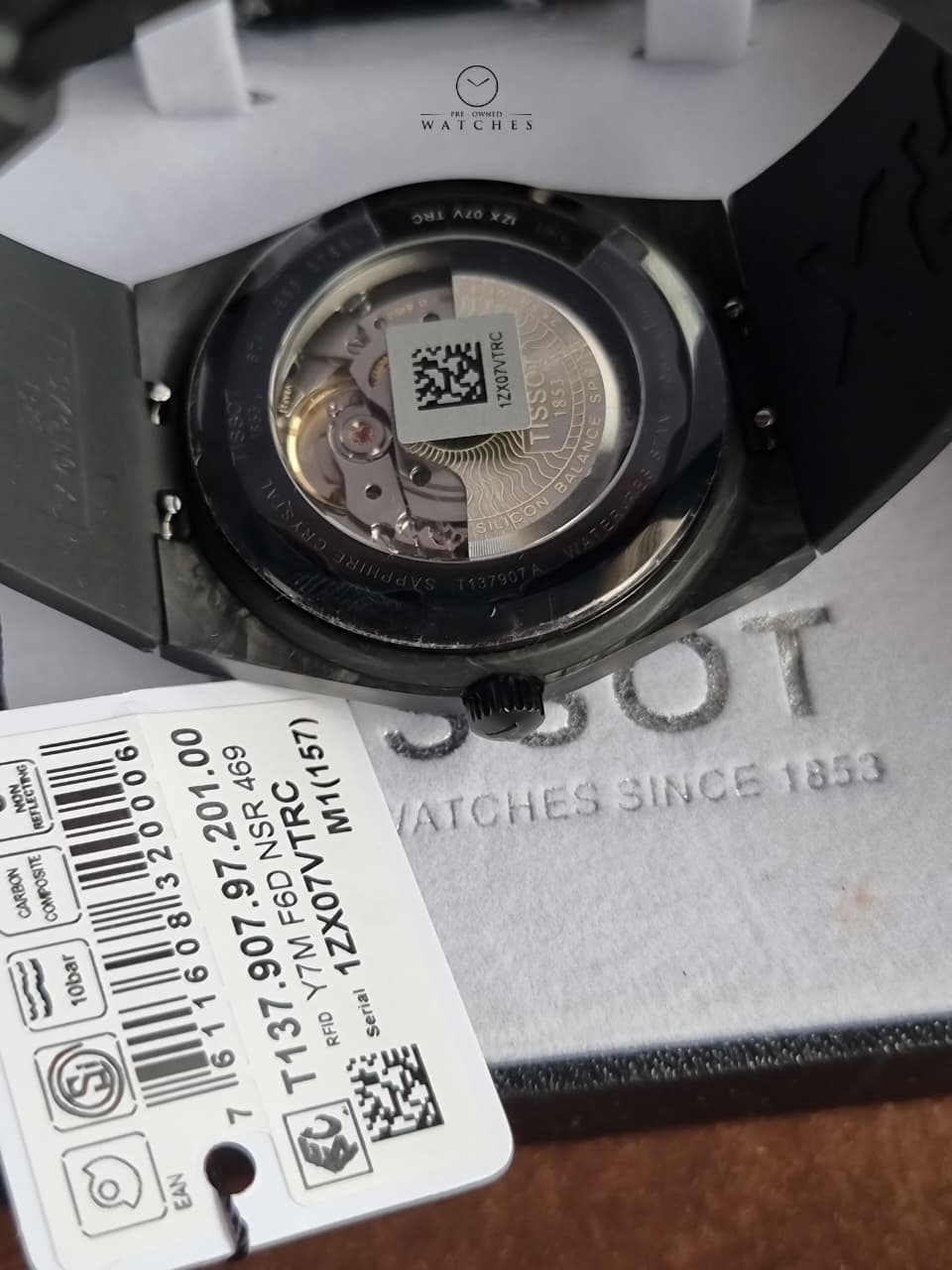 Tissot PRX Powermatic 80 Forged Carbon Black Carbon Dial Automatic Men's Watch T137.907.97.201.00