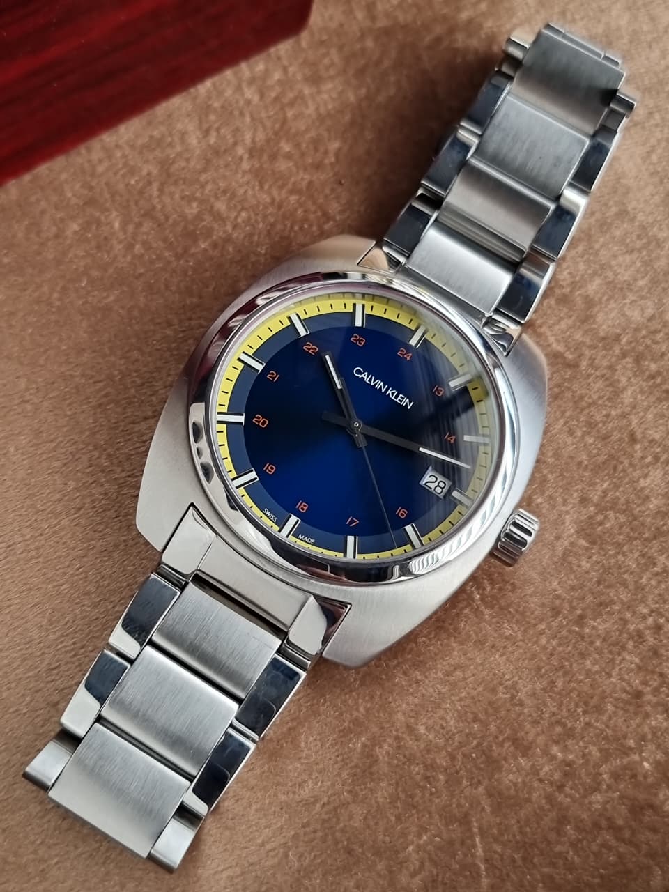 Calvin Klein Achieve Swiss Quartz Blue Dial Stainless Steel Men's Watch K8W3114N