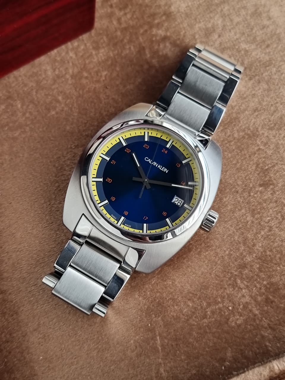 Calvin Klein Achieve Swiss Quartz Blue Dial Stainless Steel Men's Watch K8W3114N