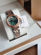 Versace Daphnis Two-Tone Stainless Steel Green Dial Women's Quartz Watch VEOCA0224
