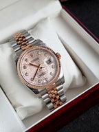 Rolex Datejust 36 Silver Jubilee Diamond Dial Two-Tone Everose Gold & Stainless Steel Automatic Men's Watch 116231