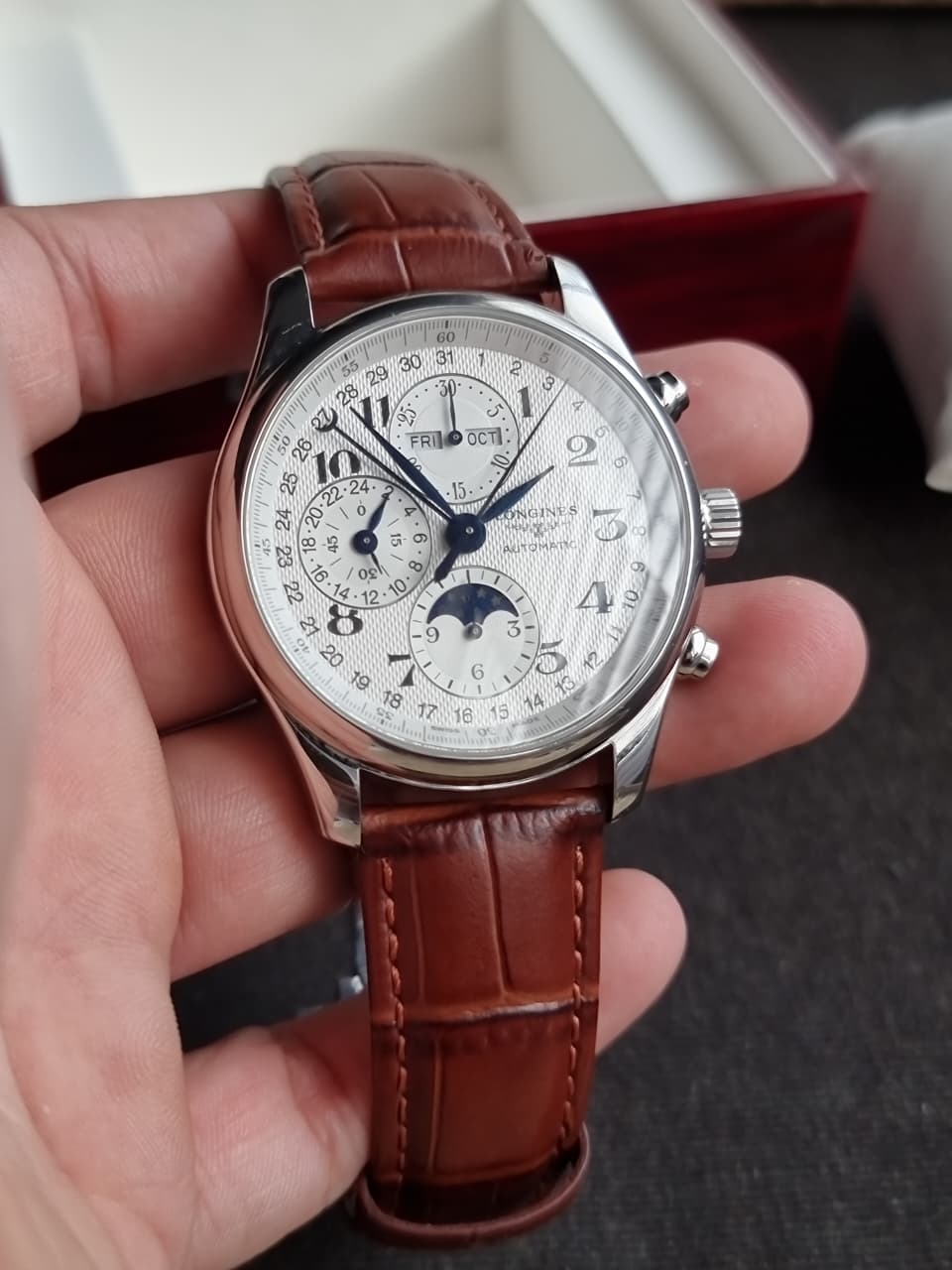 Longines Master Collection Chronograph Moonphase Silver Dial Automatic Men's Watch L27734783