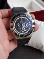 Omega Constellation Double Eagle Mission Hills 41mm Black Carbon Dial Titanium Automatic Chronograph Men's Watch 121.92.41.50.01.001