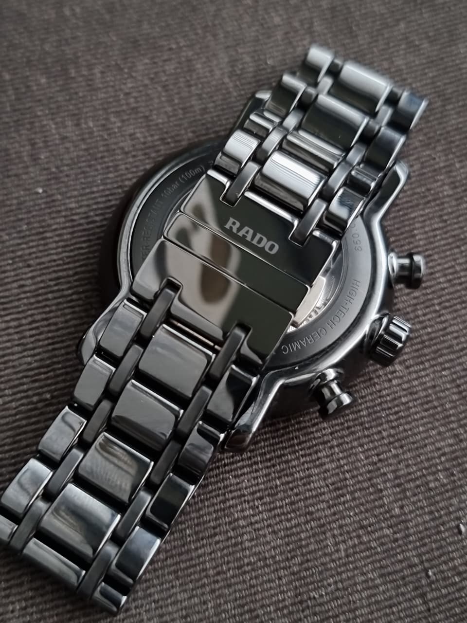 Rado DiaMaster Chronograph 45mm Black Dial Black High-Tech Ceramic Automatic Men's Watch R14090192