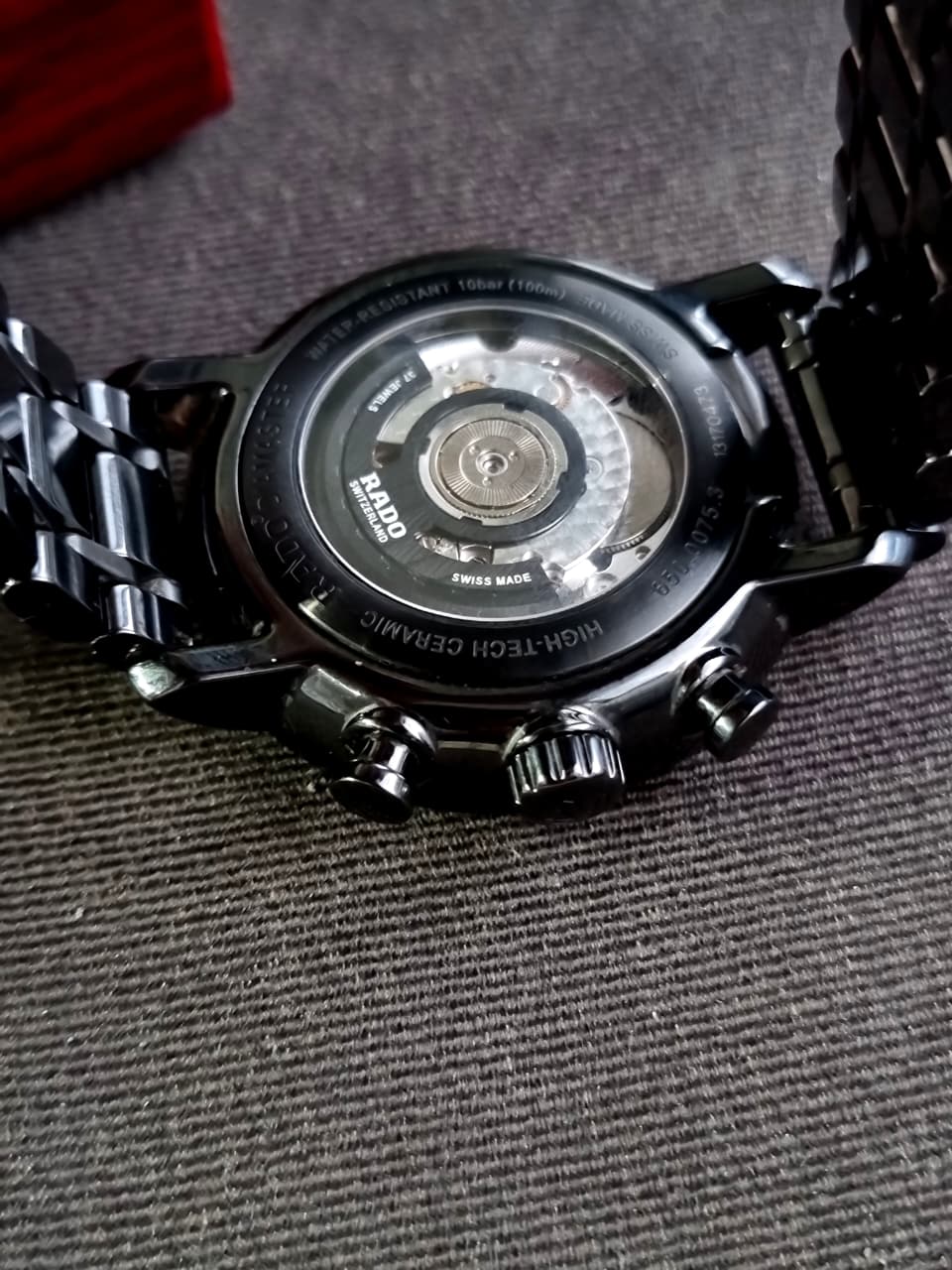 Rado DiaMaster Chronograph 45mm Black Dial Black High-Tech Ceramic Automatic Men's Watch R14090192