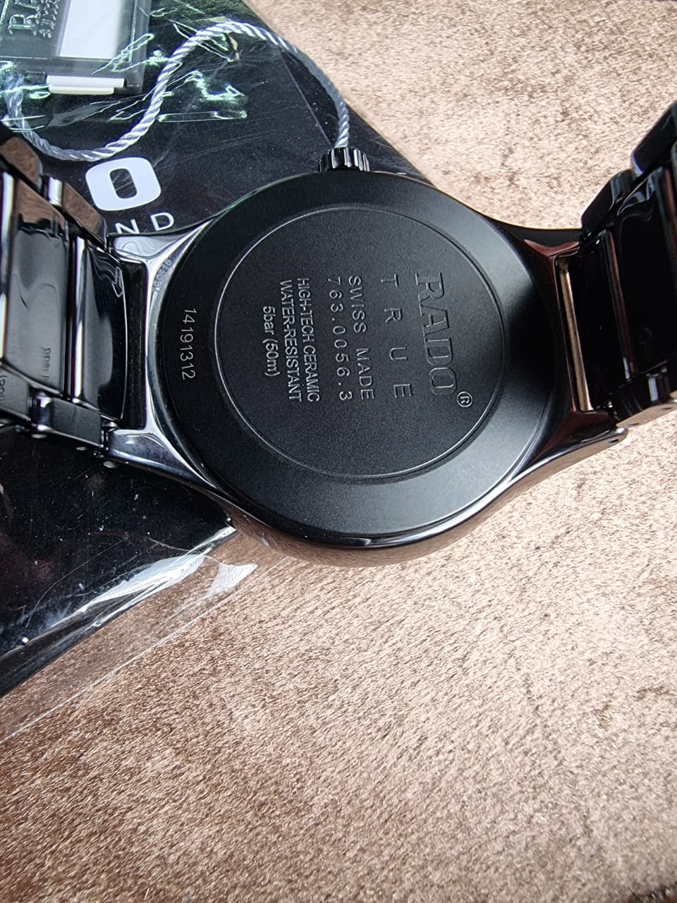 Rado True Round Diamonds Black Dial Black High-Tech Ceramic Quartz Unisex Watch R27238722