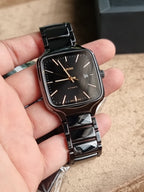 Rado True Square Black Dial Black High-Tech Ceramic Ladies Quartz Watch R27080162