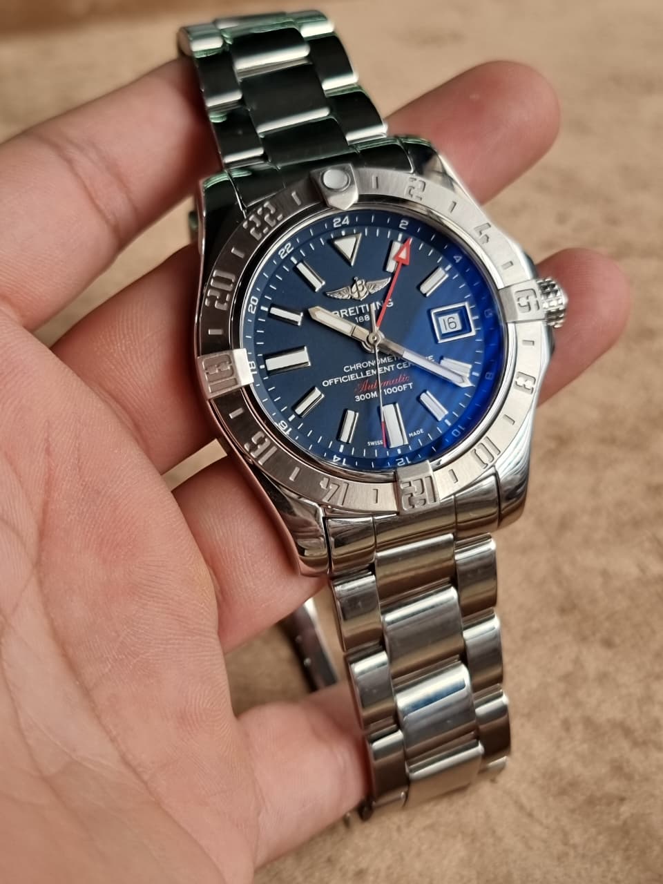 Breitling Avenger II GMT Automatic Black Dial Stainless Steel Men's Watch A32390111C1A1