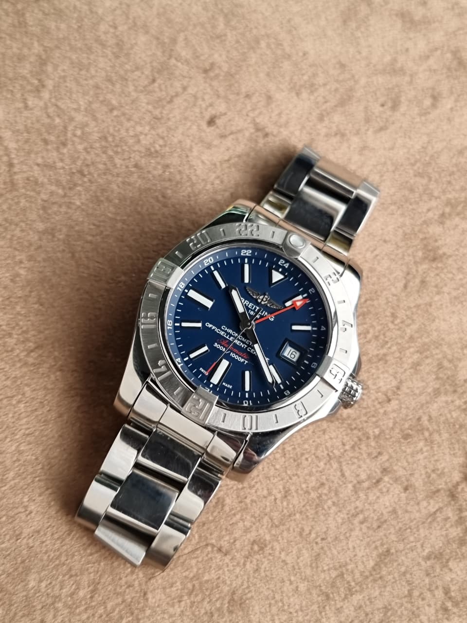 Breitling Avenger II GMT Automatic Black Dial Stainless Steel Men's Watch A32390111C1A1