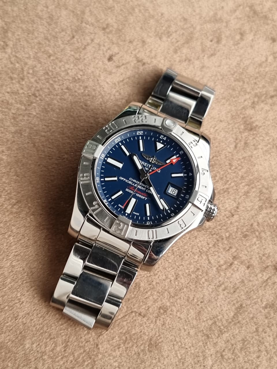 Breitling Avenger II GMT Automatic Black Dial Stainless Steel Men's Watch A32390111C1A1