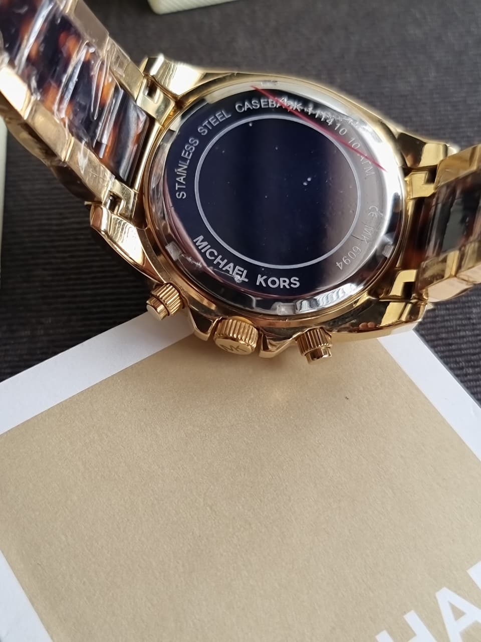 Michael Kors Blair Two-tone Stainless Steel Gold Dial Chronograph Quartz Watch for Ladies - MK6094