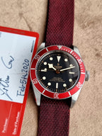 Tudor Heritage Black Bay Burgundy Bezel Black Dial Stainless Steel Automatic Men's Watch 79230R