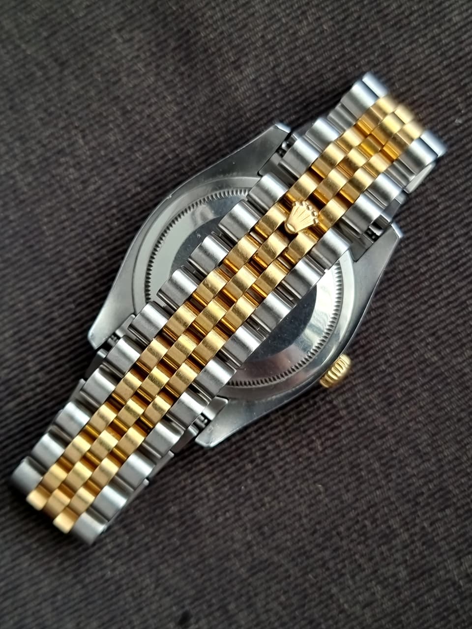 Rolex Datejust 36 Champagne Dial Two-Tone Stainless Steel & 18K Yellow Gold Automatic Men's Watch 16233