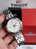 Tissot PRC 200 Chronograph Silver Dial Stainless Steel Men's Quartz Watch T114.417.11.037.00