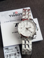 Tissot PRC 200 Chronograph Silver Dial Stainless Steel Men's Quartz Watch T114.417.11.037.00