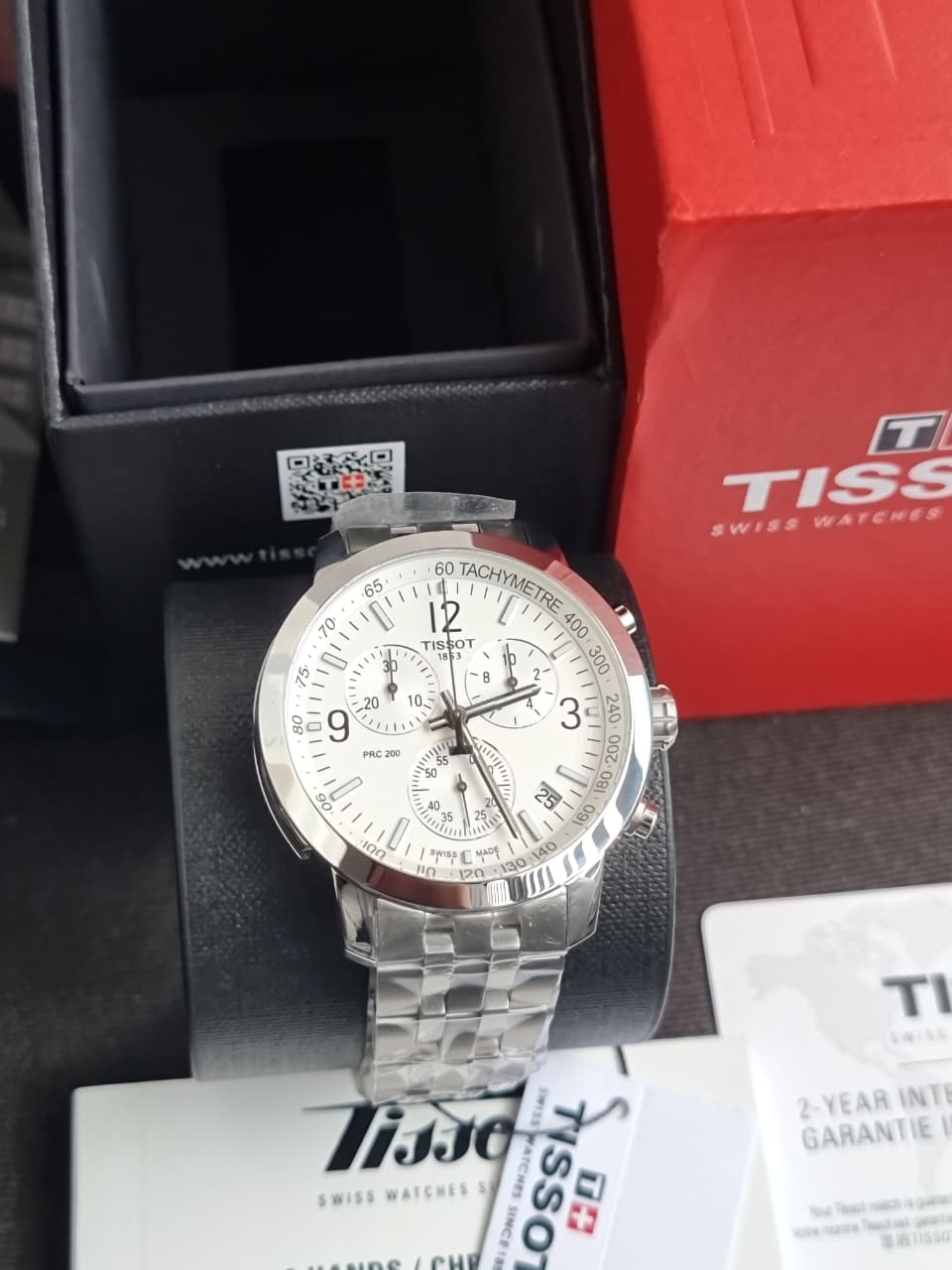 Tissot PRC 200 Chronograph Silver Dial Stainless Steel Men's Quartz Watch T114.417.11.037.00