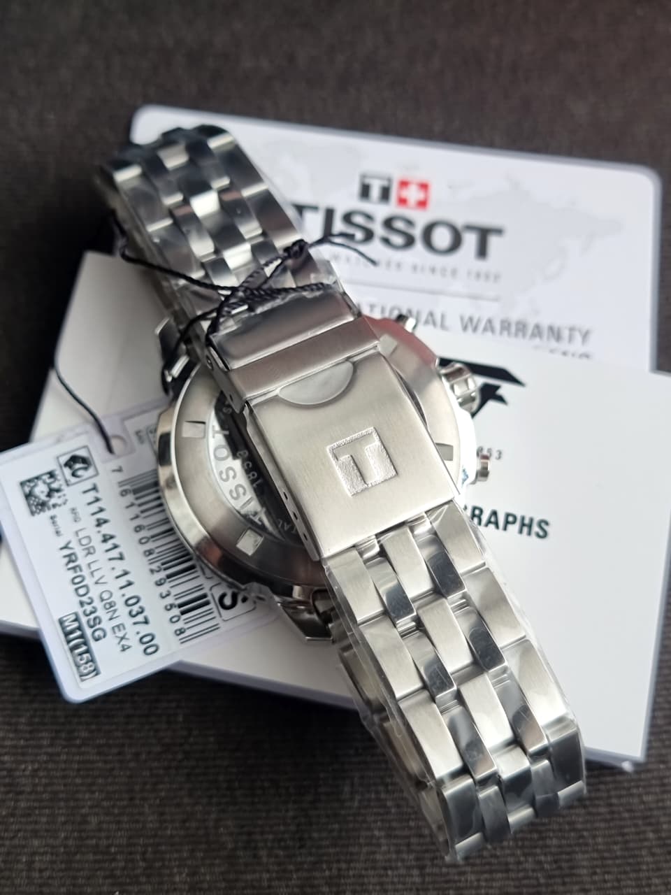 Tissot PRC 200 Chronograph Silver Dial Stainless Steel Men's Quartz Watch T114.417.11.037.00