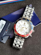 Tommy Hilfiger TH85 Chronograph White Dial Stainless Steel Men's Quartz Watch 1792184