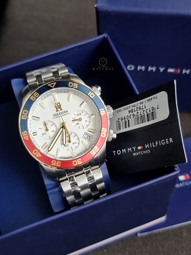 Tommy Hilfiger TH85 Chronograph White Dial Stainless Steel Men's Quartz Watch 1792184 Main Image