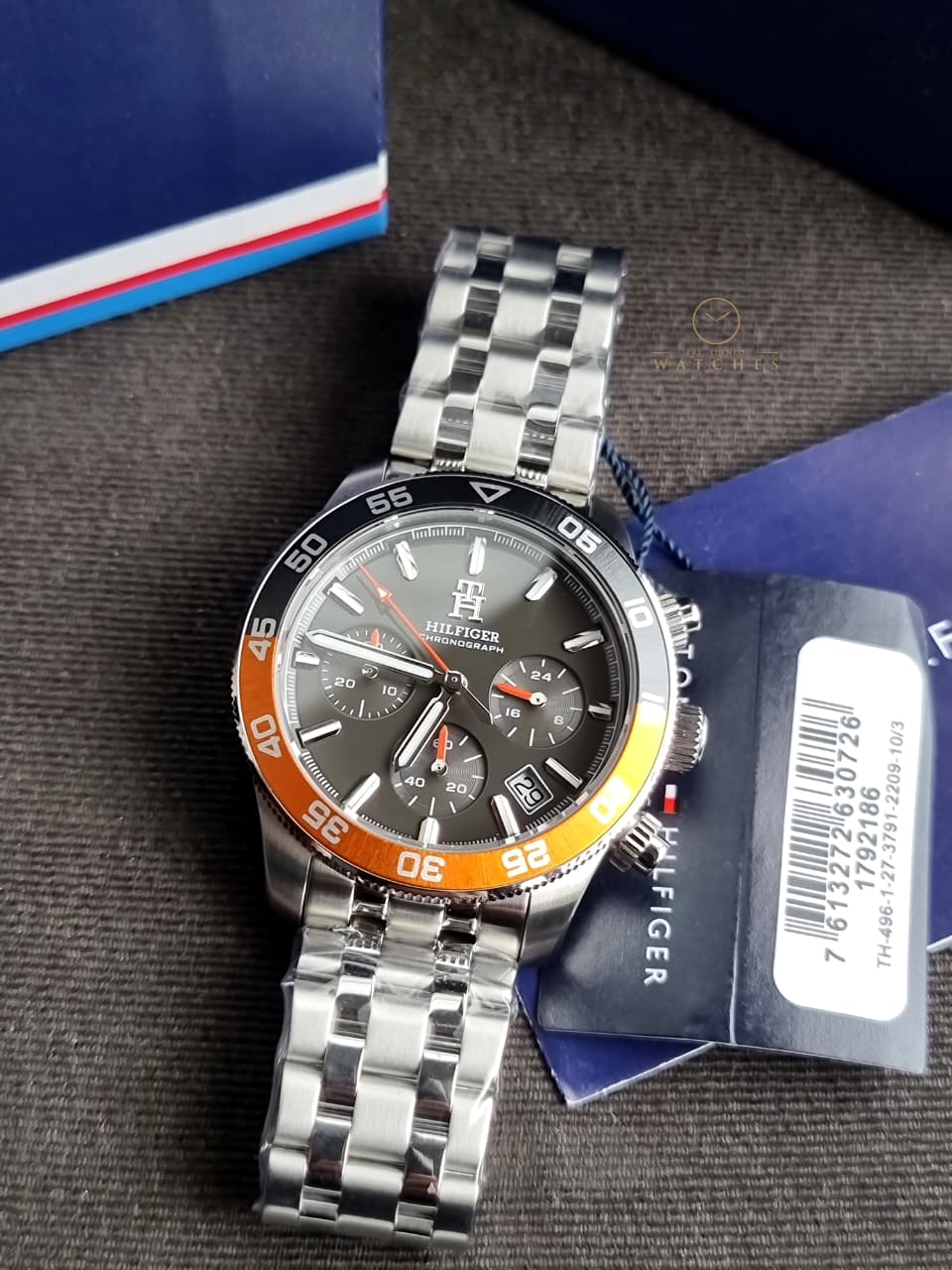 Tommy Hilfiger TH85 Grey Dial Stainless Steel Chronograph Quartz Men's Watch 1792186