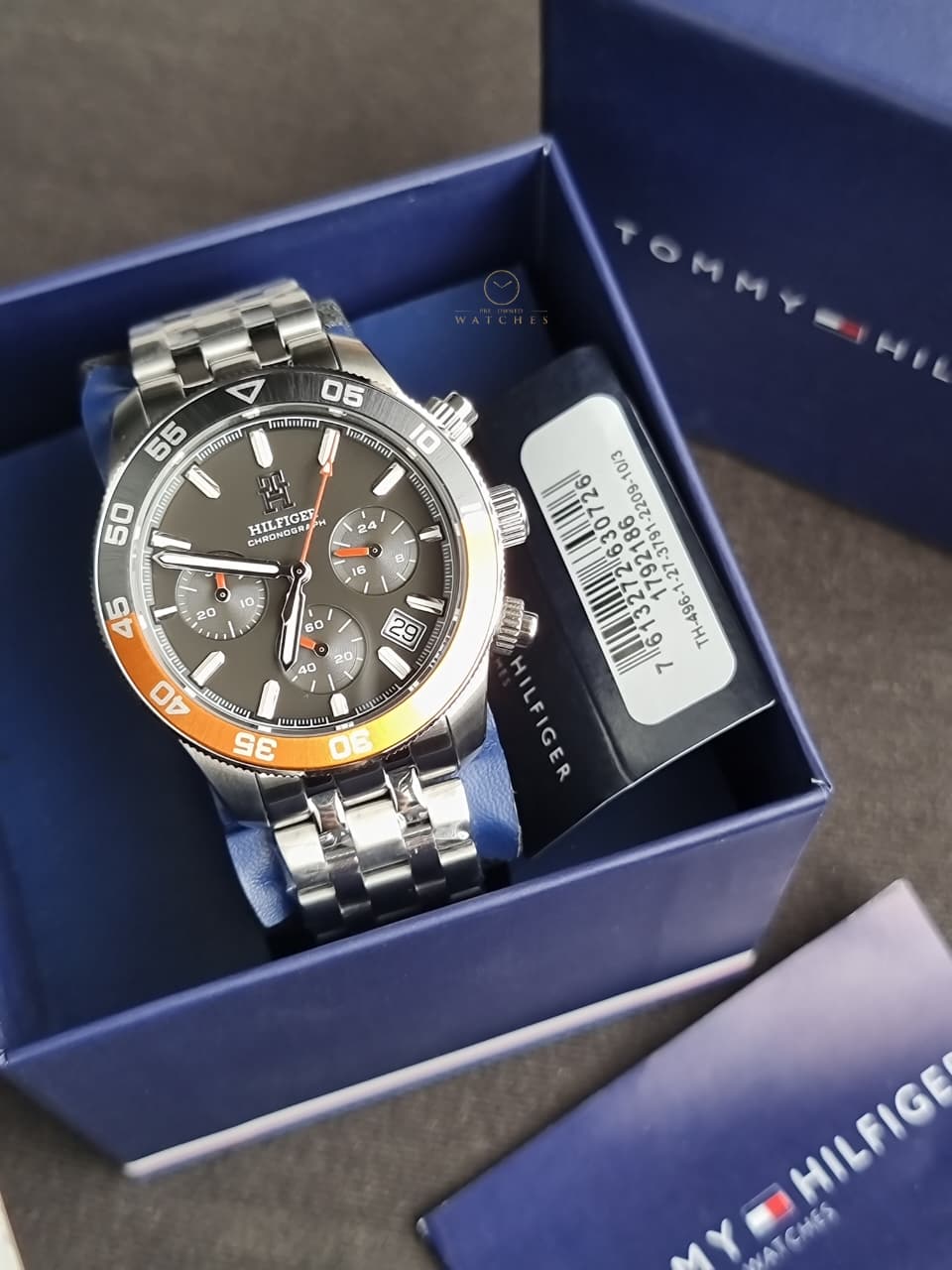 Tommy Hilfiger TH85 Grey Dial Stainless Steel Chronograph Quartz Men's Watch 1792186
