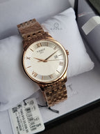 Tissot Tradition Silver Dial Rose Gold PVD Stainless Steel Men's Quartz Watch T063.610.33.038.00