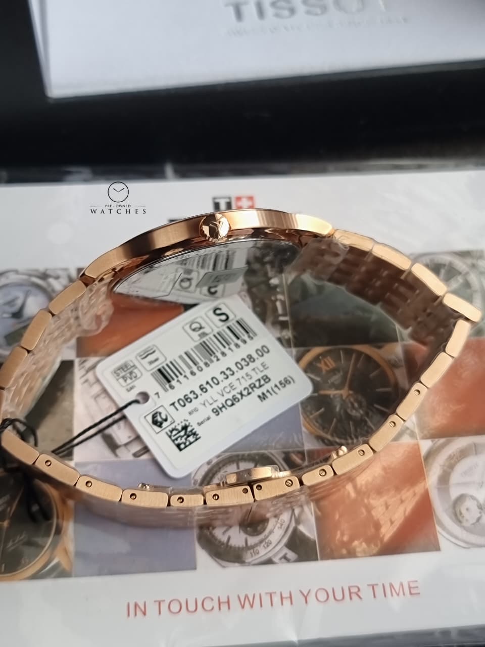 Tissot Tradition Silver Dial Rose Gold PVD Stainless Steel Men's Quartz Watch T063.610.33.038.00