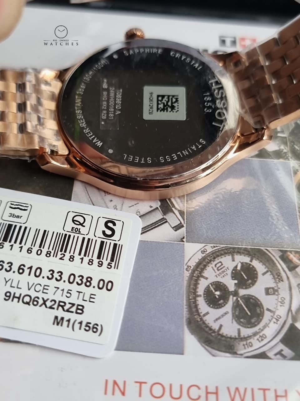Tissot Tradition Silver Dial Rose Gold PVD Stainless Steel Men's Quartz Watch T063.610.33.038.00