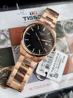 Tissot PR 100 40mm Black Dial Rose Gold PVD Stainless Steel Men's Quartz Watch T150.410.33.051.00