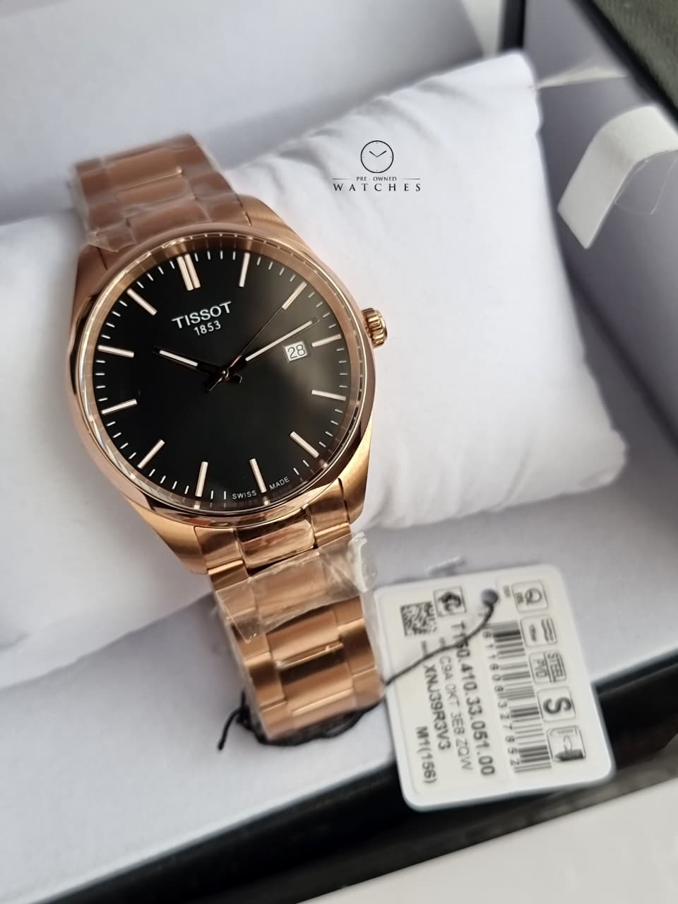 Tissot PR 100 40mm Black Dial Rose Gold PVD Stainless Steel Men's Quartz Watch T150.410.33.051.00