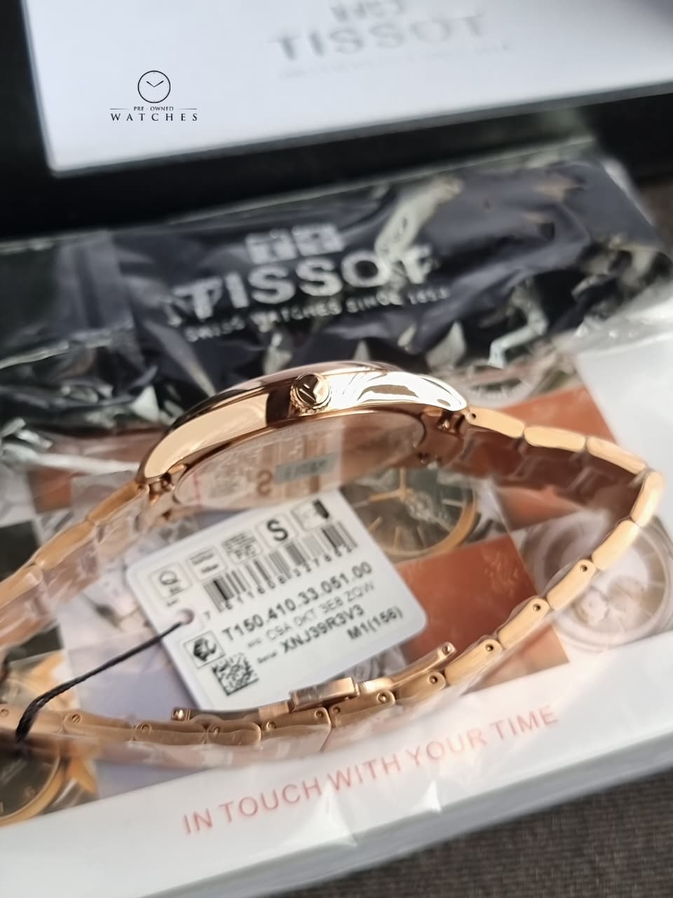 Tissot PR 100 40mm Black Dial Rose Gold PVD Stainless Steel Men's Quartz Watch T150.410.33.051.00