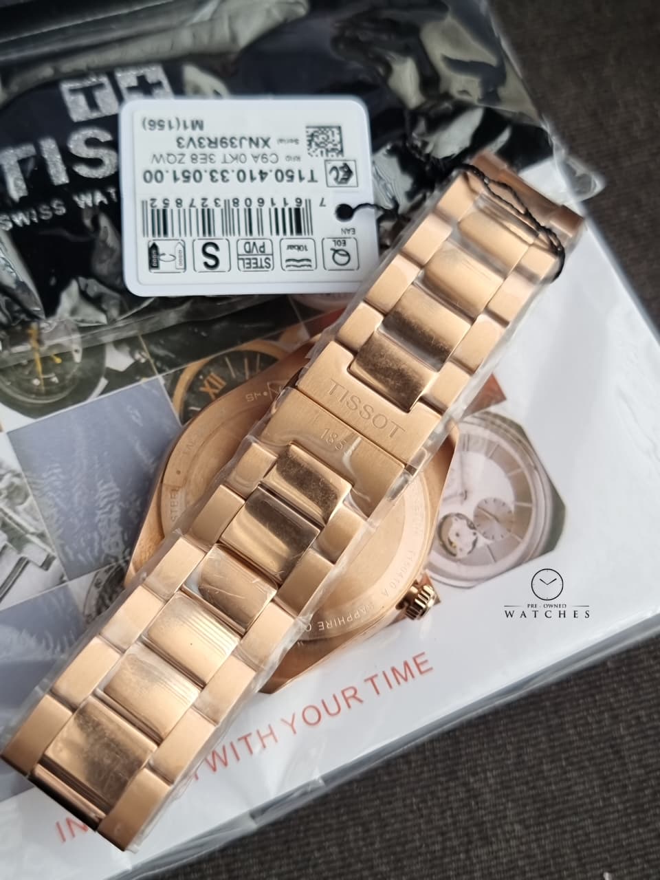 Tissot PR 100 40mm Black Dial Rose Gold PVD Stainless Steel Men's Quartz Watch T150.410.33.051.00