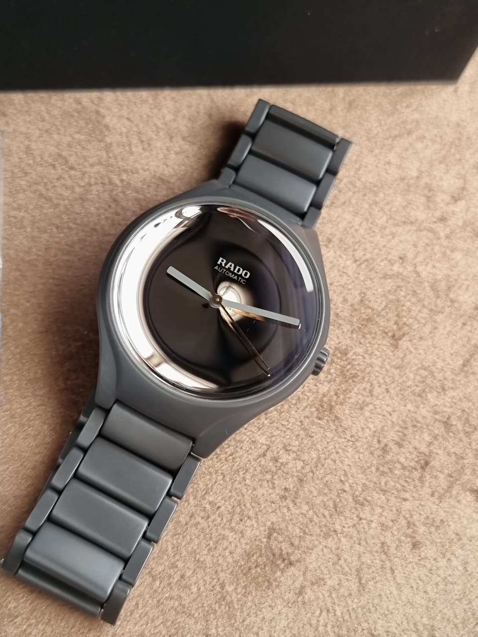 Rado True Face 40mm Silver Mirror Dial Grey High-Tech Ceramic Automatic Men's Watch R27236112