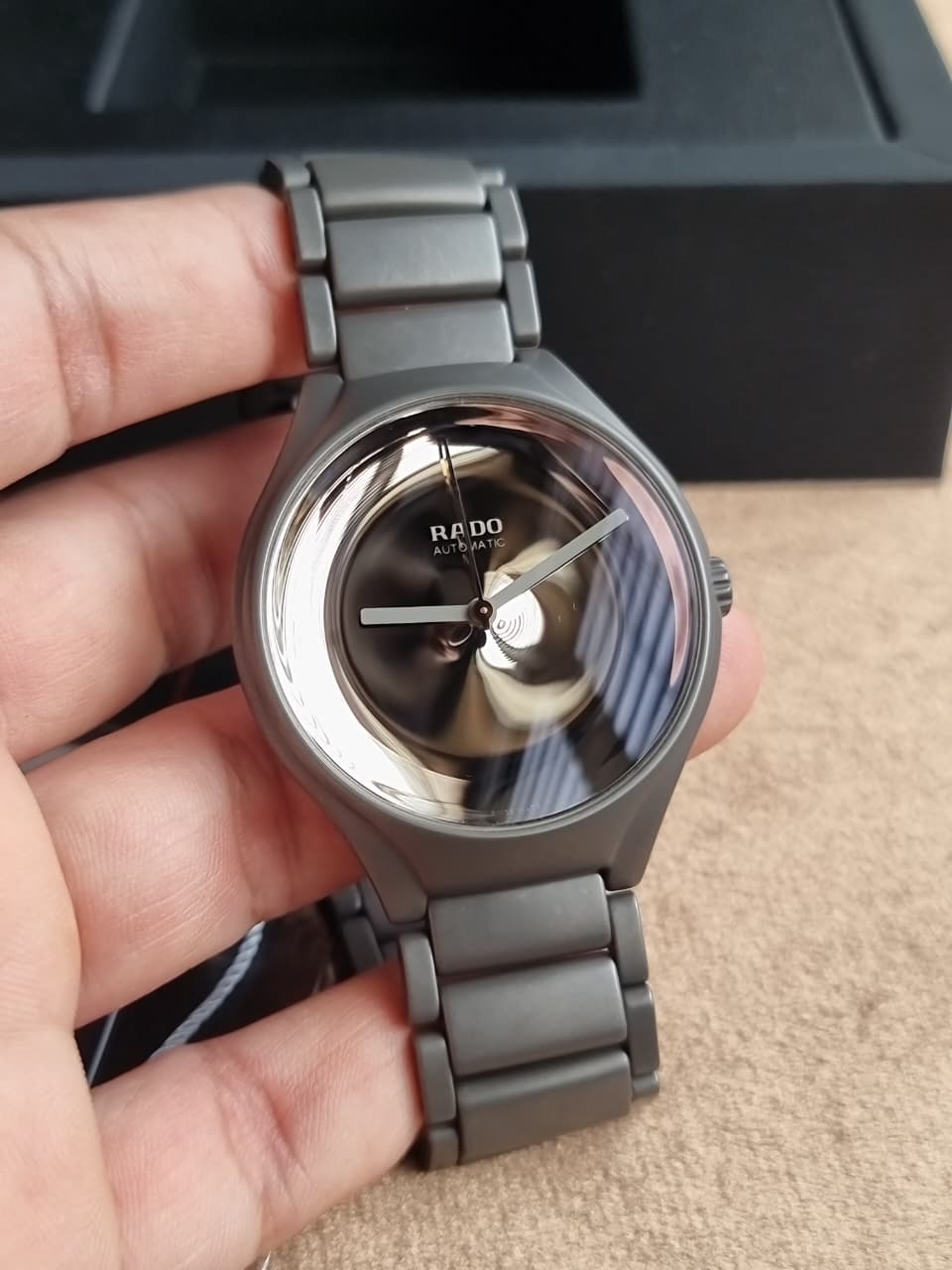 Rado True Face 40mm Silver Mirror Dial Grey High-Tech Ceramic Automatic Men's Watch R27236112