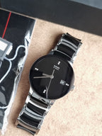 Rado Centrix Jubile Diamonds Black Dial Two-Tone Stainless Steel & Ceramic Automatic Men's Watch R30941702