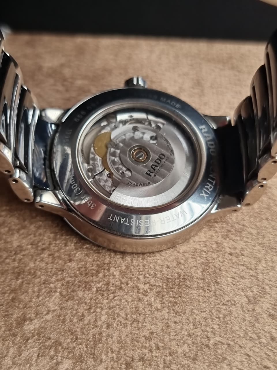 Rado Centrix Jubile Diamonds Black Dial Two-Tone Stainless Steel & Ceramic Automatic Men's Watch R30941702