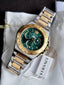 Versace Greca Extreme Chronograph Green Dial Two-Tone Stainless Steel Men's Quartz Watch VE7H00523