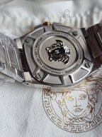 Versace Greca Extreme Chronograph Green Dial Two-Tone Stainless Steel Men's Quartz Watch VE7H00523